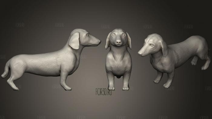 Cleaned Dachshund stl model for CNC